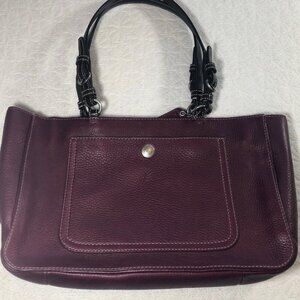 Coach Chelsea Shoulder Hobo Purse G0751-F10892 burgundy pebble grain leather bag